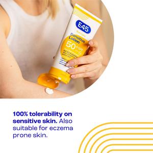 E45 180ml Sun Care SPF 50+ UVB + UVA Sensitive Lotion - gallery image 5