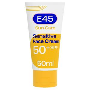 E45 50ml Sun Care 50+ SPF Sensitive Face Cream - video