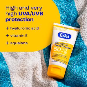 E45 50ml Sun Care 50+ SPF Sensitive Face Cream - gallery image 6
