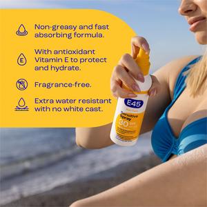 E45 180ml Sun Care 30 SPF Sensitive Spray - gallery image 2