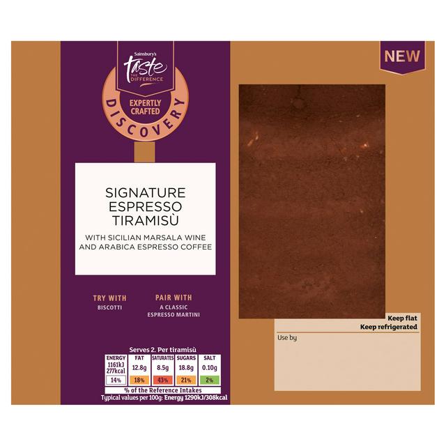 Sainsbury's Discovery 2 x 90g Signature Espresso Tiramisu, Taste the Difference - gallery image 1