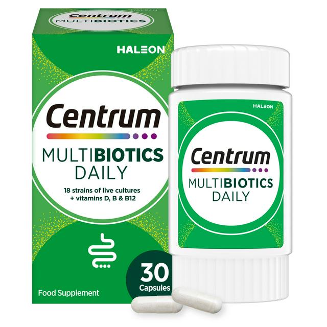 Centrum Multibiotics 30 x Probiotic with upto 4bn CFUs & Essential Vitamin Daily Capsules - gallery image 1