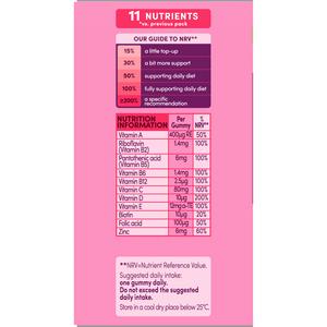 Bassetts 60 x Raspberry Flavour 7 to 11 Years Kids Multivitamin Gummies - gallery image 2