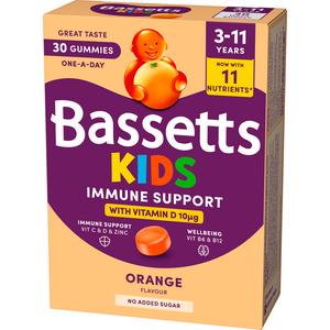 Bassetts 30 x Orange Flavour 3 to 11 Years Immune Support One a Day Kids Gummies - gallery image 3