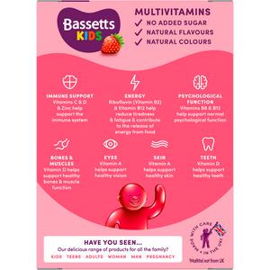 Bassetts 30 x Strawberry Flavour 3 to 6 Years One a Day Kids Multivitamin Gummies - gallery image 4