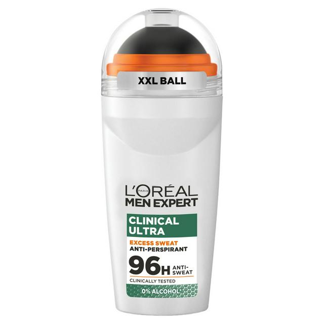 L'Oréal Paris L'Oréal Men Expert Clinical Ultra Roll-On for up to 96H Anti-Sweat Protection, 50ml