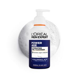 L'Oréal Paris Men Expert 260ml Power Age Hydrating Normal to Dry Skin Gel Cleanser - gallery image 3