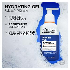 L'Oréal Paris Men Expert 260ml Power Age Hydrating Normal to Dry Skin Gel Cleanser - gallery image 5