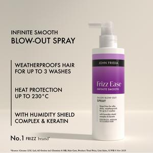 John Frieda 200ml Frizz Ease Infinite Smooth Salon Blow Out Spray - gallery image 2