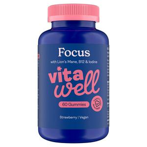Vitawell Strawberry Focus Nootropic Gummies 60s