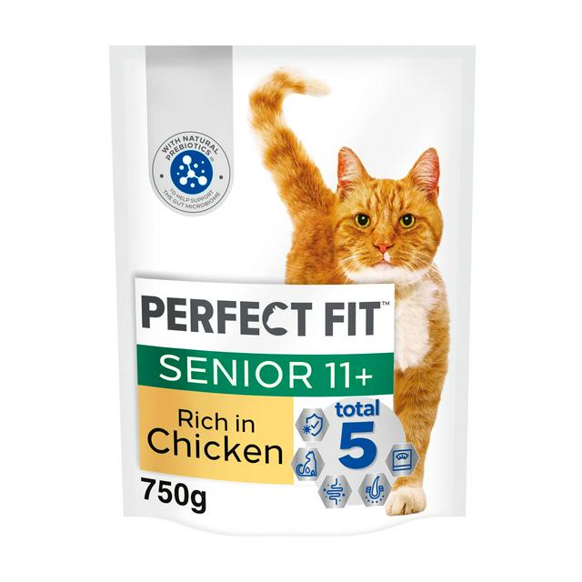 Perfect Fit Senior 11+ Dry Cat Food - Chicken 750g
