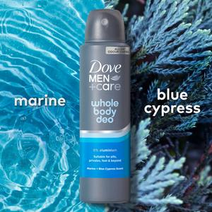 Dove Men+Care 150ml Marine & Blue Cypress Whole Body Deodorant Spray - gallery image 2