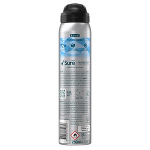 Sure Men 250ml Nonstop Protection Menthol & Blue Lavender Antiperspirant Aerosol Deodorant Spray - gallery image 6