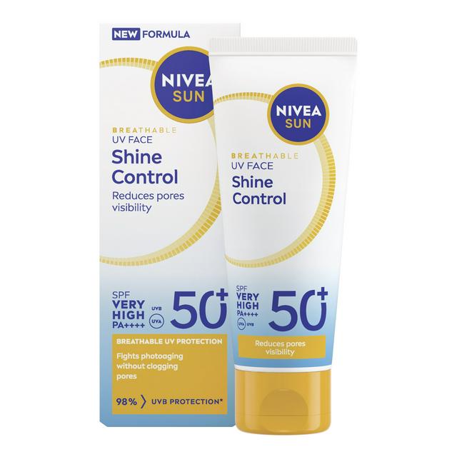 Nivea Sun 40ml Breathable UV SPF50+ Face Shine Control cream - gallery image 1