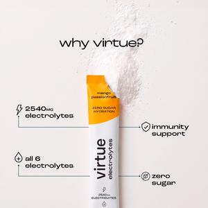 Virtue 12 x 4.5g Mango Passionfruit Electrolytes Hydration Sachets - gallery image 2