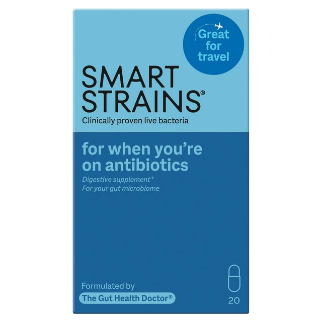 SMART STRAINS 20 x Probiotic When You are on Antibiotics & for Travel Capsules