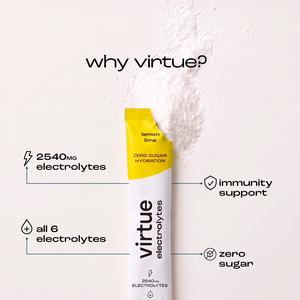 Virtue 12 x 5g Lemon Lime Electrolytes Hydration Sachets - gallery image 2