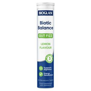 Bioglan Biotic Balance 20 x Lemon Flavour Gut Fizz Effervescent Tablets