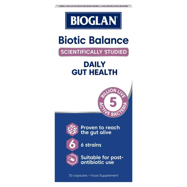 Bioglan Biotic Balance 30 x Daily Gut Health Food Supplement Capsules - gallery image 1