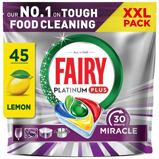 Fairy 45 Platinum Plus Miracle Dishwasher Tablets - gallery image 1