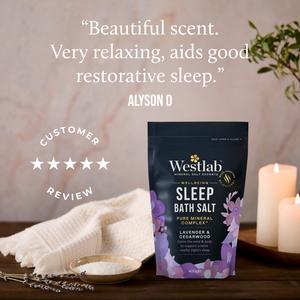 Westlab 400g Lavender & Cedarwood Sleep Wellbeing Bath Salt - gallery image 4