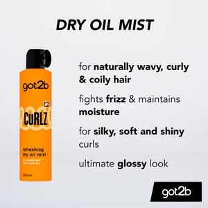 Schwarzkopf Got2b 200ml Curlz Refreshing Dry Oil Mist - gallery image 3