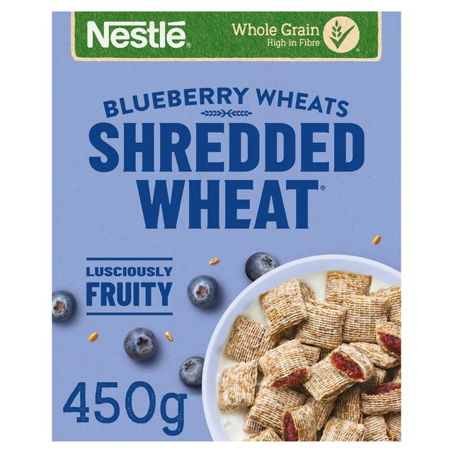 Nestle Shredded Wheat 450g Bitesize Blueberry Wheats Breakfast Cereal - gallery image 1