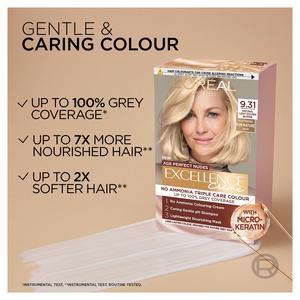 L'Oréal Paris Excellence Age Perfect Nudes 10.13 Natural Very Light Blonde Permanent Hair Dye - gallery image 4