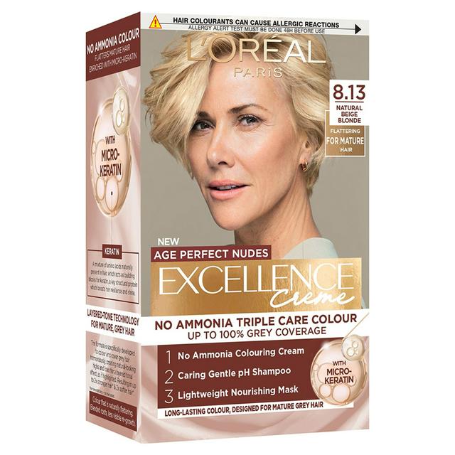 L'Oréal Paris Excellence Age Perfect Nudes 8.13 Natural Beige Blonde Permanent Hair Dye - gallery image 1