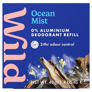 Wild 40g Ocean Mist Natural Stick Deodorant Refill