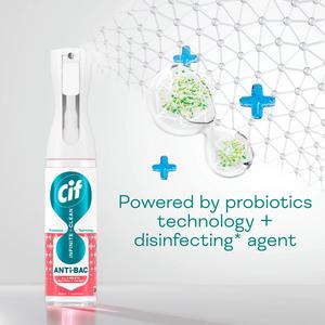 Cif 280ml Infinite Clean Apple & Jasmine Antibacterial Cleaner Spray - gallery image 2