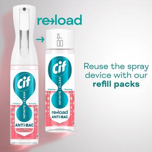 Cif 280ml Infinite Clean Antibacterial Cleaner Refill Apple & Jasmine - gallery image 2