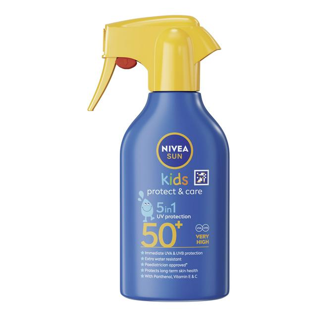 Nivea Sun 250ml Kids Protect & Care Trigger SPF50+ Sun Cream Spray - gallery image 1