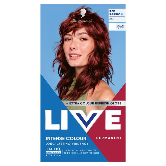 Schwarzkopf 043 Red Passion Live Intense Colour Permanent Hair Dye - gallery image 1