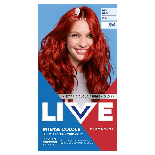 Schwarzkopf 035 Real Red Live Intense Colour Permanent Hair Dye - gallery image 1