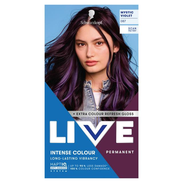 Schwarzkopf 087 Mystic Violet Live Intense Colour Permanent Hair Dye - gallery image 1