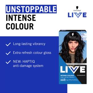 Schwarzkopf 099 Deep Black Live Intense Colour Permanent Hair Dye - gallery image 3