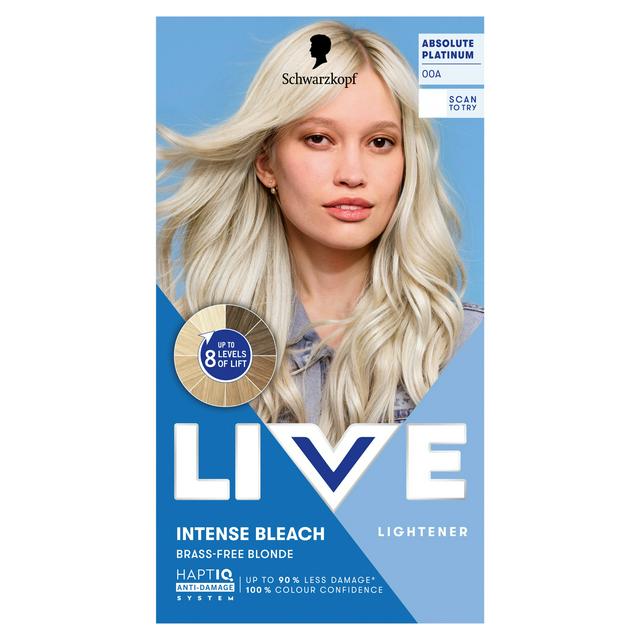 Schwarzkopf Absolute Platinum 00A Live Lightener Intense Bleach Hair Colour - gallery image 1