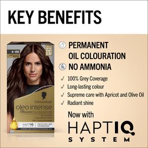 Schwarzkopf Oleo Intense Oil Colouration 4-86 Chocolate Brown Permanent Hair Dye - gallery image 3