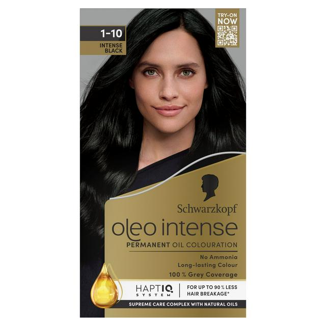 Schwarzkopf Oleo Intense Oil Colouration 1-10 Black Permanent Hair Dye - gallery image 1