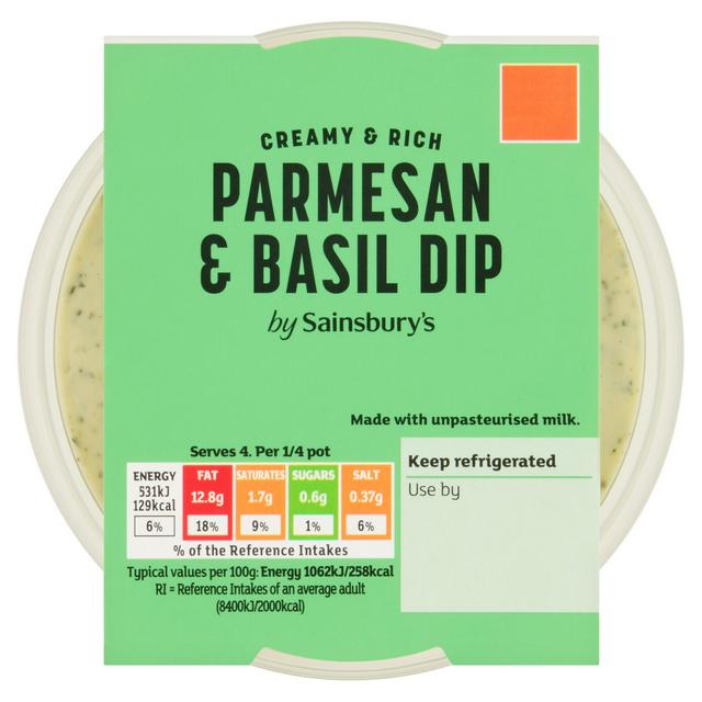 Sainsburys 200g Parmesan & Basil Dip