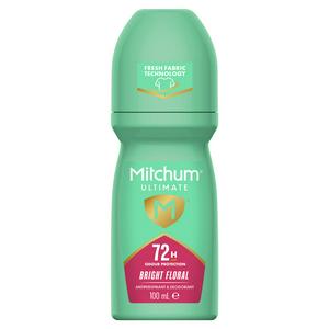 Mitchum 100ml Ultimate Bright Floral & Antiperspirant Roll on Deodorant