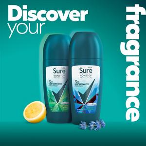 Sure Men 50ml Nonstop Protection Menthol & Blue Lavender Antiperspirant Deodorant Roll On - gallery image 5