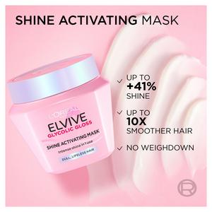 L'Oréal Paris Elvive Glycolic Gloss 300ml Shine Activating Hair Mask - gallery image 3
