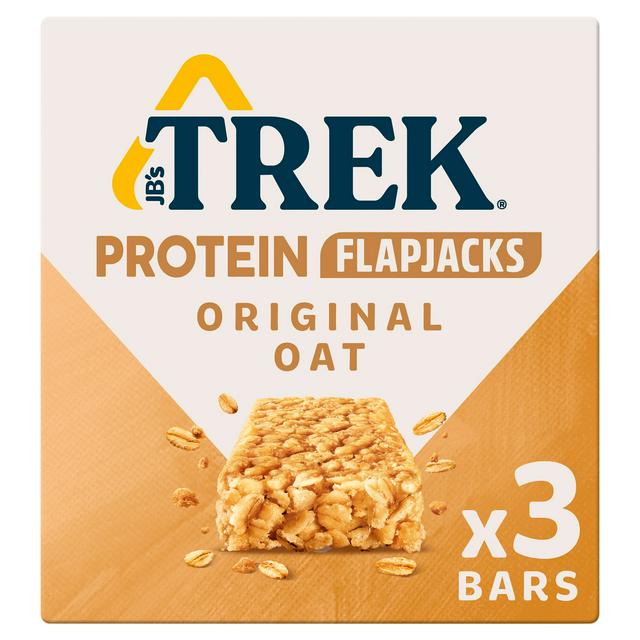 Trek 3 x 50g Original Oat Protein Flapjack Cereal Bars