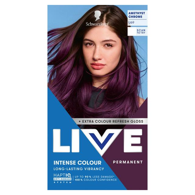 Schwarzkopf Live Intense Colour U69 Amethyst Chrome Permanent Hair Dye - gallery image 1