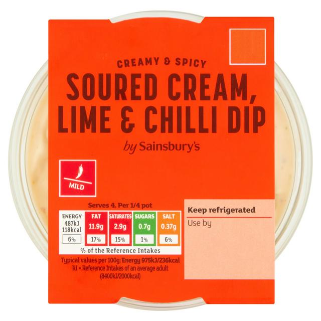 Sainsburys 200g Creamy & Spicy Soured Cream, Lime & Chilli Dip