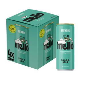 BrewDog 4 x 330ml 0.0% Alcohol Free Beer Mello Lime & Mint