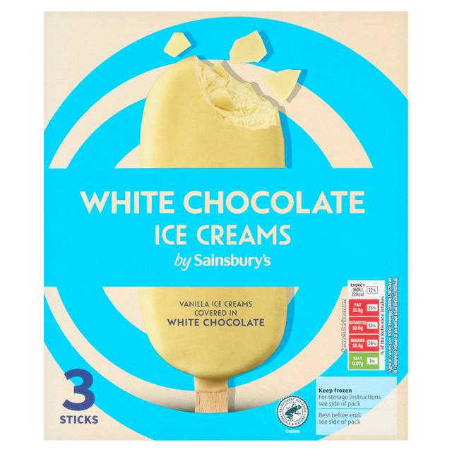 Sainsbury's 3 x 100ml White Chocolate Ice Creams - gallery image 1