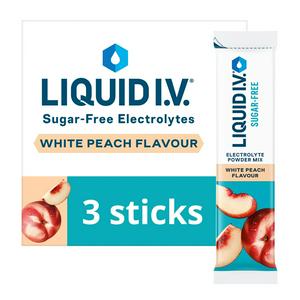 Liquid IV 3 x Sugar Free White Peach Electrolyte Powder Mix Sachets - video